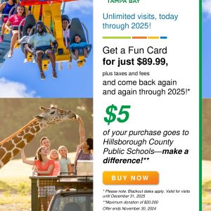 Busch Gardens Student Fun Card