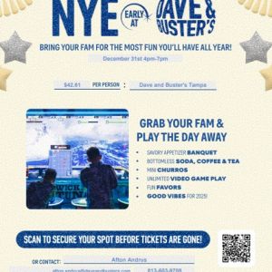 Dave and Buster's Family New Year's Eve Party