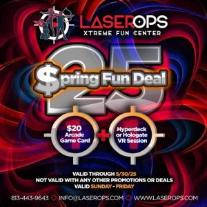 Laser Ops Extreme Gaming Arcade Spring Fun Deal