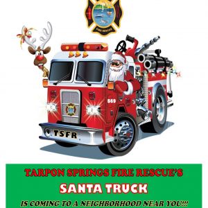 Tarpon Springs Fire Rescue Santa Truck