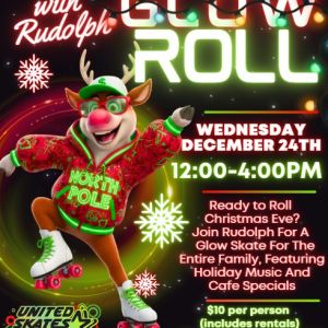 United Skates Glow Roll with Rudolph