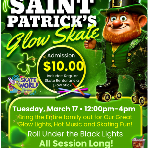 SkateWorld Tampa St. Patrick's Day Glow Skate