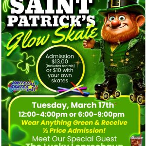 United Skates St. Patrick's Glow Skate
