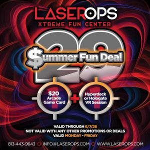 Laser Ops Extreme Gaming Arcade Summer Fun Deal