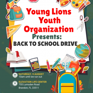 Young Lions Youth Organization Back to School Book Bag Giveaway