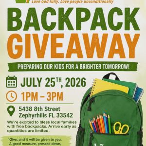 Vine Church Backpack Giveaway