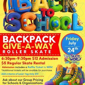 SkateWorld Backpack Giveaway Skate