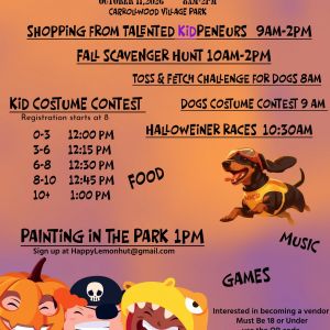 Carrollwood Village Park Spooktacular Market